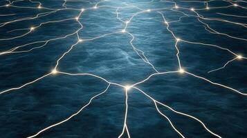 A brain with many wires and light bulbs photo