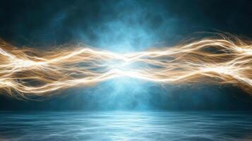 Electricity and water in the dark photo