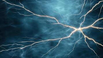 Electricity and lightning in the dark photo