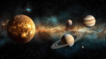 The planets in the outer space photo