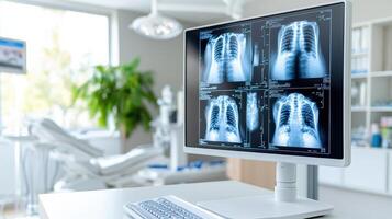 A computer monitor with x - rays on it photo