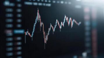 detailed candlestick chart displaying market fluctuations and trends photo