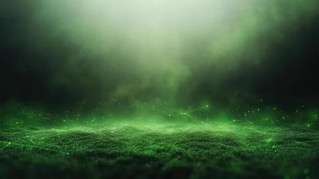 verde césped campo con brillante líneas y ligero foto