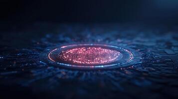 Futuristic digital technology with glowing circuits and vibrant lights creates mesmerizing photo