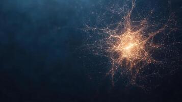 glowing network of interconnected nodes symbolizes creativity and innovation photo