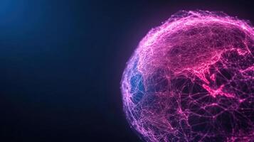 vibrant digital globe representing interconnected networks and data flows, showcasing technology photo