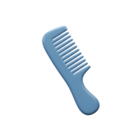 A serene image showcases a light blue comb, rendered in a minimalist style. Its smooth curves and simple design create a calming visual. png