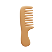 A softly-lit, beige comb stands out against a stark white background. Its simple design and smooth texture create a calming, minimalist aesthetic. png
