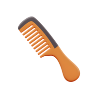A sleek, orange plastic comb with a gray top rests on a white background. Its simple yet stylish design makes it perfect for everyday use. Clean lines and a minimalist aesthetic. png