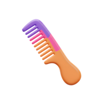 A cheerful, three toned comb pops against a white background. Its pastel hues lavender, pink, and peach add a touch of whimsy. Perfect for styling png