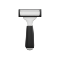 A clean, modern razor stands out against a white background. Its black handle and white head create a minimalist aesthetic. png