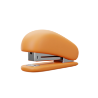 A sleek orange stapler sits against a clean white background. Its smooth, rounded body and minimalist design create a modern aesthetic. png