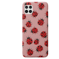 Adorable ladybugs playfully scattered across a soft pink phone case. A sweet and cheerful design perfect for adding a touch of whimsy to your tech png