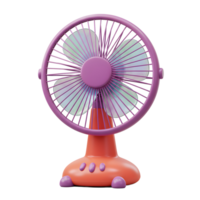 A charming pastel-colored desk fan adds a touch of playful modern style to any space. Its iridescent blades and compact design create a cheerful, cool atmosphere. png