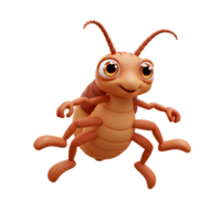 A charming, cartoon louse leaps into view, its big eyes and playful pose creating a lighthearted and fun image. png