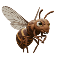 A charming claymation bee, covered in playful mud, takes flight. Its big eyes and textured body create a whimsical, endearing scene. png