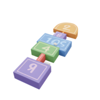 Charming pastel-colored blocks featuring handwritten numbers create a fun and engaging stacking toy. Perfect for early learning and imaginative play png
