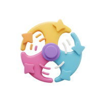 A delightful pastel spinner twirls, radiating joy. Soft colors, playful shapes, and sparkling stars create a cheerful, whimsical mood. png