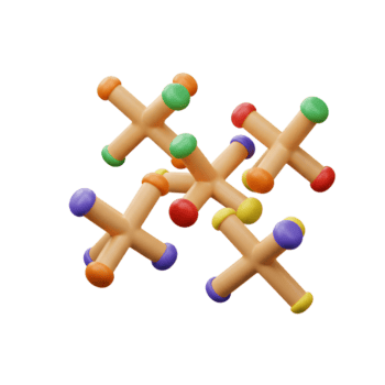 un' vivace grappolo di interconnesso simile a un jack forme scoppia con giocoso energia. ogni pezzo vanta un' allegro colore, la creazione di un' dinamico e gioioso scena. png