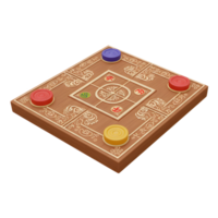 A captivating wooden game board, intricately carved with swirling patterns, showcases colorful discs in mid-play. The warm wood and vibrant colors create a lively, inviting atmosphere. png