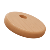 A charming, light-colored wooden button, oval in shape, with a central hole. Its simple design evokes a sense of rustic charm. png