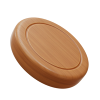 A warm, light brown wooden disc, subtly textured, rests on a white background. Its simple, minimalist design evokes a feeling of natural calm. png