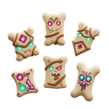 charmig lera amuletter, varje med unik lysande ögon och lekfull ansikten, skapa en nyckfull och förtjusande scen. deras jordnära toner och vibrerande accenter gnista glädje och nyfikenhet. png