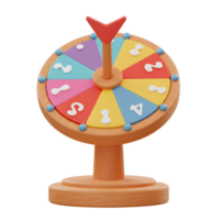 A cheerful, colorful spin wheel invites playful fun Its bright segments and wooden base create a charming, whimsical feel. Ready to spin png