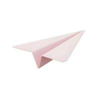 A delicate blush pink paper airplane soars gracefully, its simple folds creating a serene and minimalist image. Soft, subtle, and hopeful. png