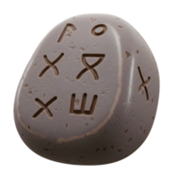 A mystical gray stone, etched with ancient runes, evokes a sense of mystery and forgotten lore. Its smooth surface hints at time's passage, adding to its enigmatic charm. png