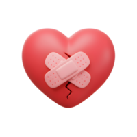 A cracked heart, mended with delicate band-aids, evokes a poignant mood of vulnerability and healing. Simple yet powerful. png