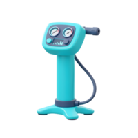 A sleek, teal air pump stands ready, its digital gauges and hose promising efficient inflation. Clean lines and a modern aesthetic create a functional, stylish tool. png