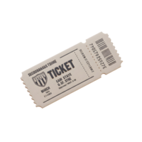 A worn, beige ticket hints at a past event. Intriguing details, like a team logo and barcode, add to its nostalgic charm. png