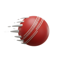 A vibrant red cricket ball streaks across the screen, leaving a trail of white motion blur. The scene is dynamic and energetic, capturing the thrill of the game. png