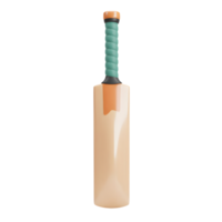 A classic cricket bat stands tall, its smooth, light-brown wood gleaming. The teal grip adds a touch of vibrant color. Ready for the game png