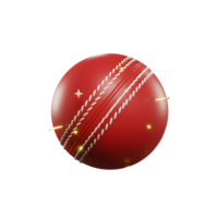 A striking red cricket ball glows with golden sparkles, creating a dynamic and celebratory feel. The detailed stitching adds realism. png