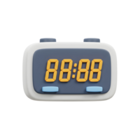 A charming retro-style digital clock, its soft colors and rounded edges creating a calming, nostalgic mood. png