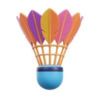 A vibrant, cheerful badminton shuttlecock bursts with color Its playful design and bright hues create a fun, energetic mood. png