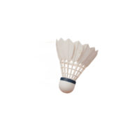 A pristine white shuttlecock streaks across a bright background, its feathers blurring in dynamic motion. Clean lines and minimalist style evoke speed and precision. png