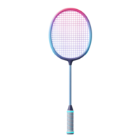 pegadizo degradado colores realce esta pulcro bádminton raqueta. el frio azul y rosado tonos crear un vibrante, energético sentir. Listo para un juego png