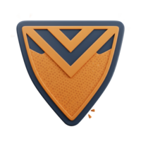 A striking shield graphic, featuring a vibrant orange center with a textured pattern and bold blue accents. Its modern, clean style evokes a sense of security and protection. png