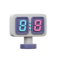 A charming 3D-rendered scoreboard shows a playful tie Pastel colors and a simple design create a cheerful mood. png
