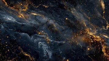 Stunning image of deep space with vivid yellow and dark nebulae. Captivating cosmic scene for space enthusiasts and backgrounds. photo
