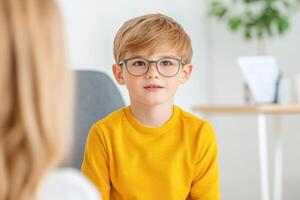 Supportive teacher engages with neurodivergent student in classroom using visual aids and gentle gestures for effective learning experience photo