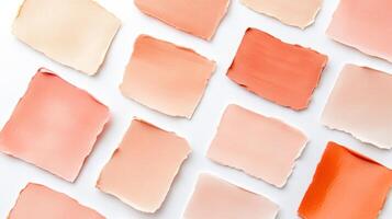 Coral colored branding moodboard featuring swatches, lifestyle photos, and text blocks designed for effective marketing design strategies and inspiration photo