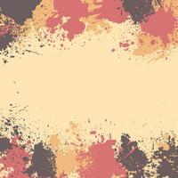 Cute color ink splatter square background vector
