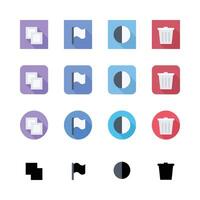 Flat Design Vectors Icon Set For User Interface Development Elements And Symbols