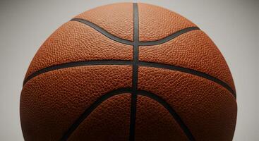 Close-up studio shot capturing the texture and design of a basketball photo