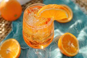 Refreshing Aperol Spritz with Orange Slices photo