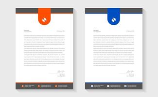 Modern creative clean business style letterhead bundle of your corporate design. Modern minimal style business letterhead in abstract design. Elegant template design in minimalist vector